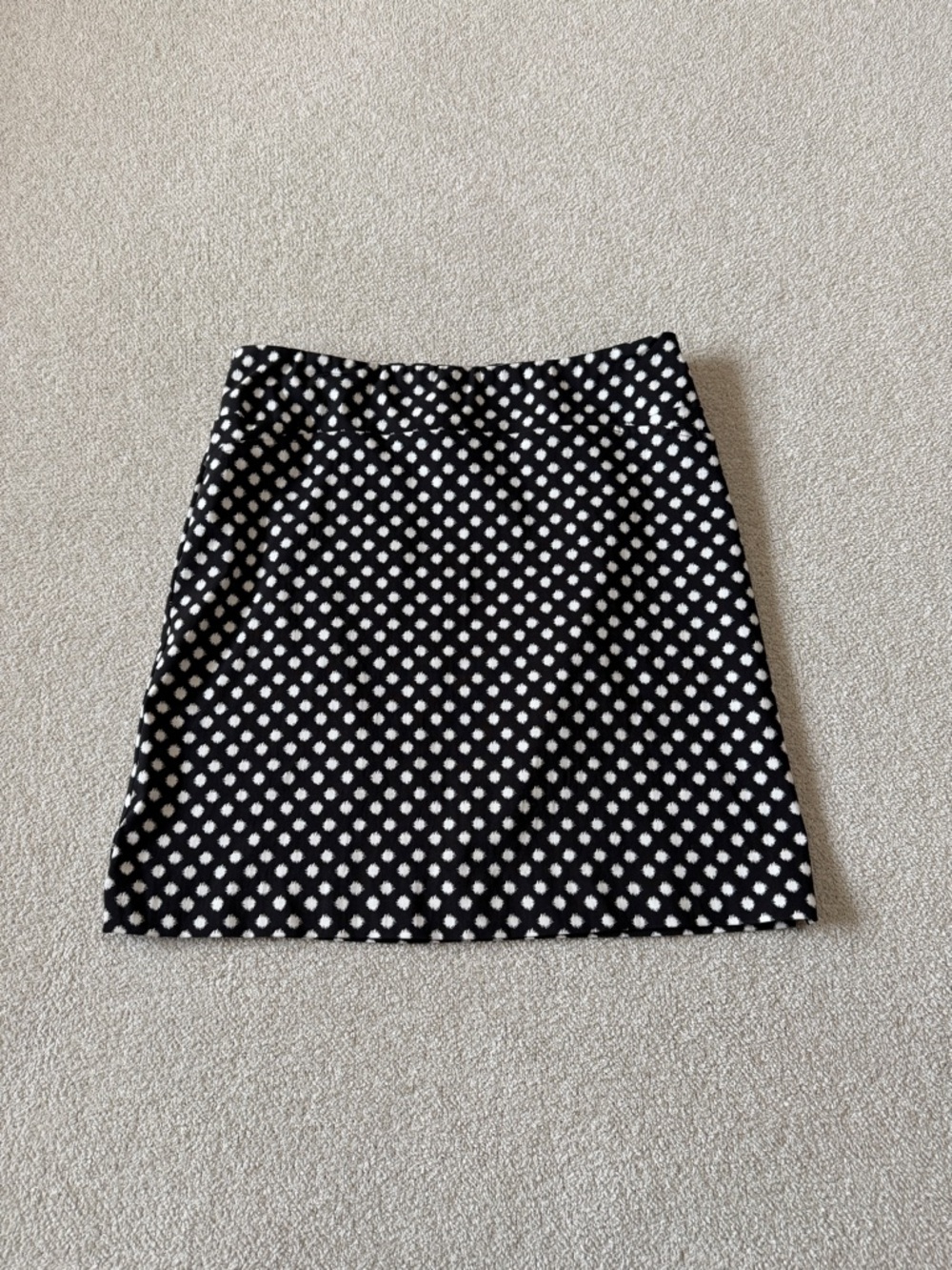 Jules & Leopold Black Mini Skirt with White Polka Dots Pencil Skirt Women’s Med